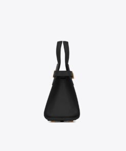 Saint Laurent Nano Manhattan Raffia & Leather Crossbody Bag