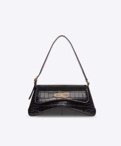 Balenciaga XX Small Flap Crocodile Embossed Shoulder Bag