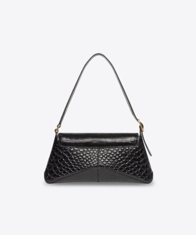 Balenciaga XX Small Flap Crocodile Embossed Shoulder Bag