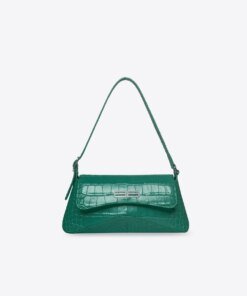 Balenciaga XX Small Flap Bag Crocodile Embossed in Green