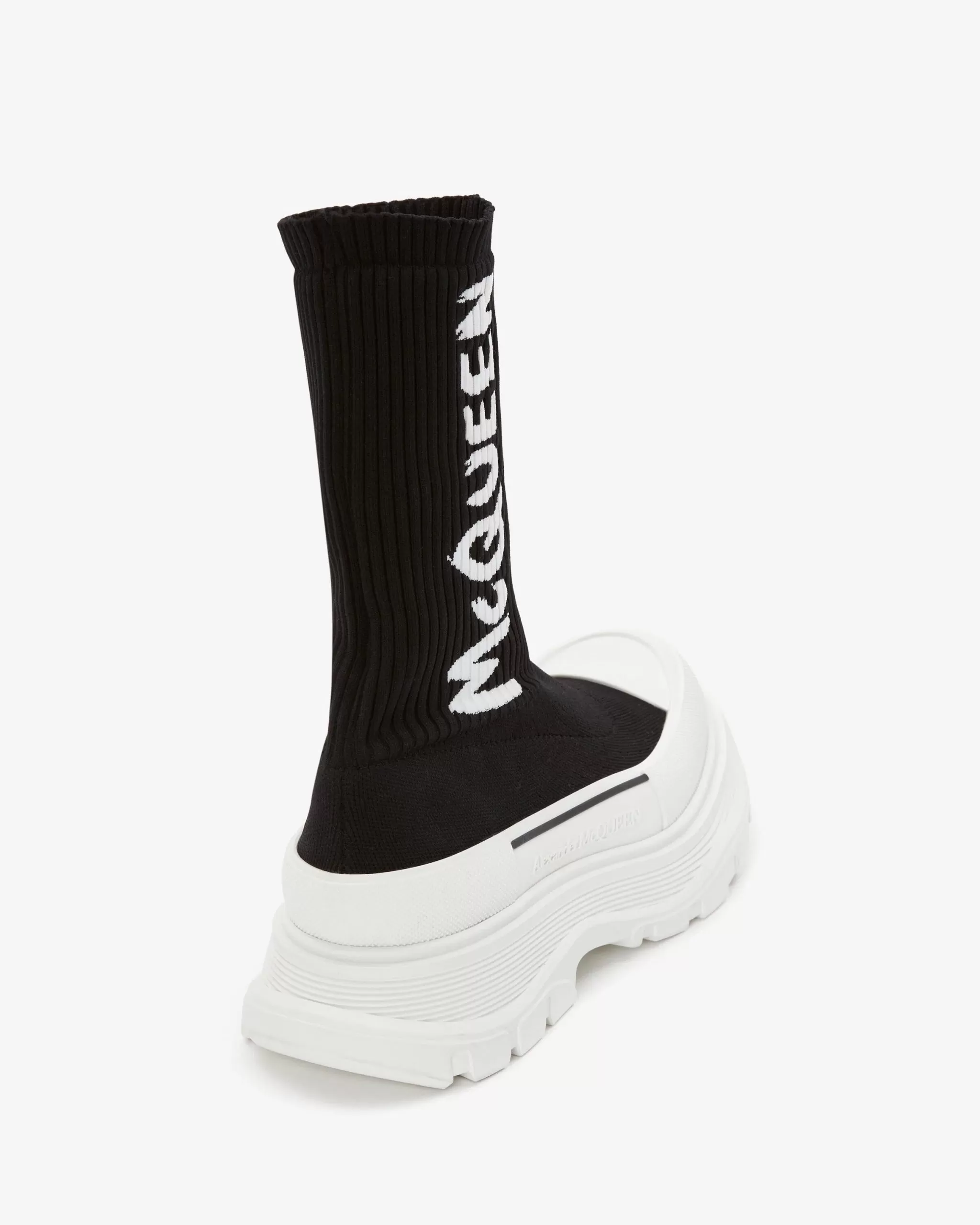 Alexander Mcqueen Graffiti Knit Tread Slick Boot