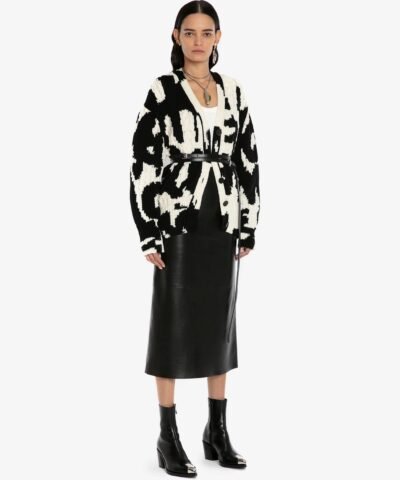 Alexander Mcqueen Wool McQueen Graffiti Intarsia Cardigan