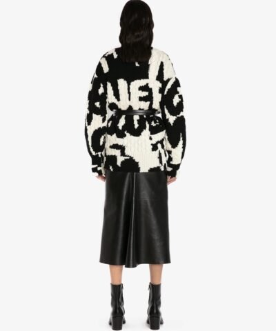 Alexander Mcqueen Wool McQueen Graffiti Intarsia Cardigan