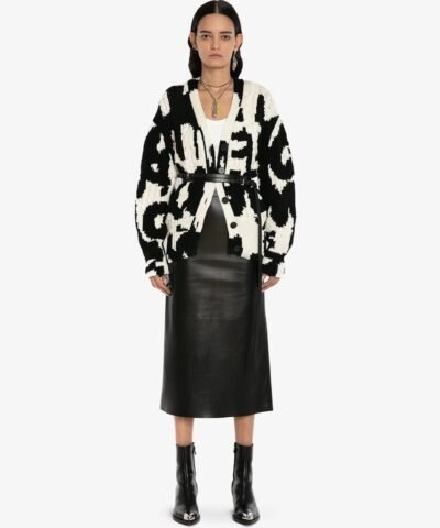 Alexander Mcqueen Wool McQueen Graffiti Intarsia Cardigan