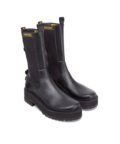 Fendi Black Promenades Biker Boots
