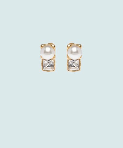 Miu Miu Crystal And Pearl Earrings