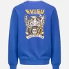 Evisu Daruma Moto Club Motif Print Sweatshirt