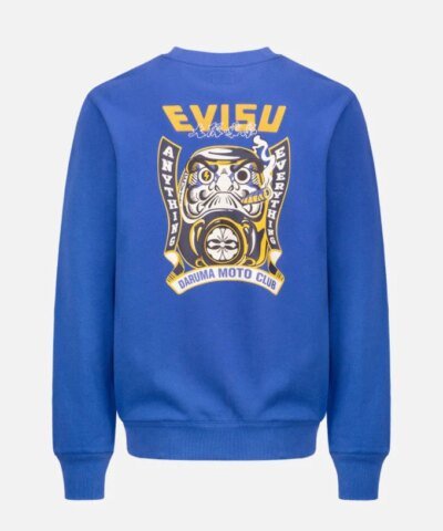 Evisu Daruma Moto Club Motif Print Sweatshirt