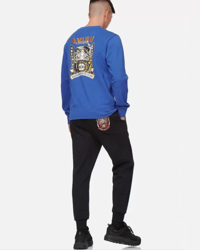 Evisu Daruma Moto Club Motif Print Sweatshirt