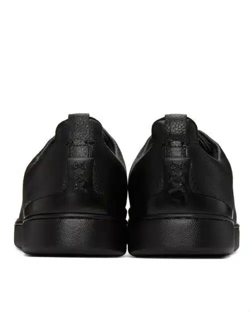 Ermenegildo Zegna Black Triple Stitch Sneakers