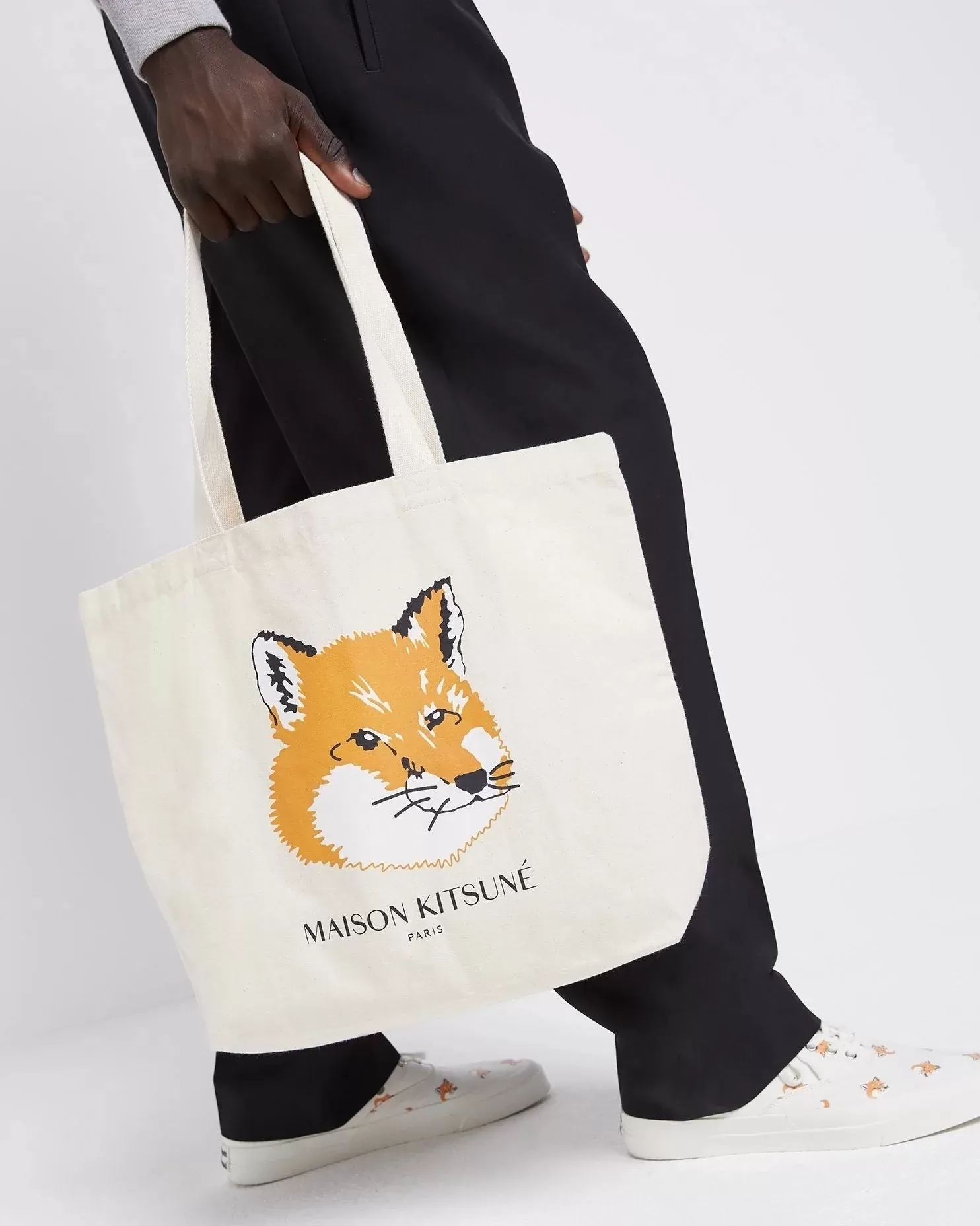 Maison Kitsuné Fox Head Tote Bag