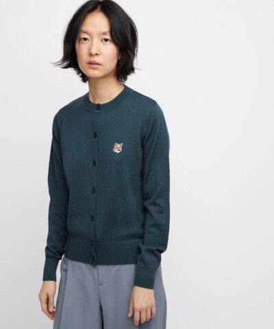 Maison Kitsuné Merinos Cardigan Fox Head Patch