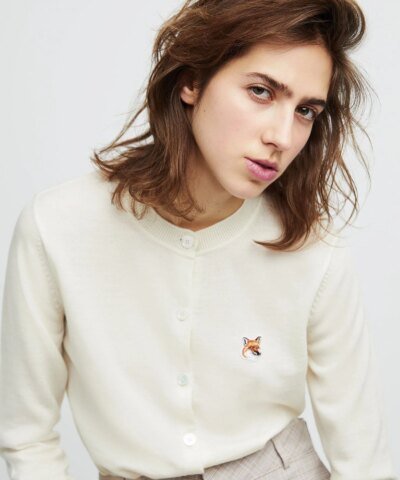 Maison Kitsuné Merinos Cardigan Fox Head Patch