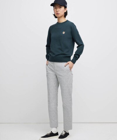 Maison Kitsuné Merinos R-Neck Pullover Fox Head Patch