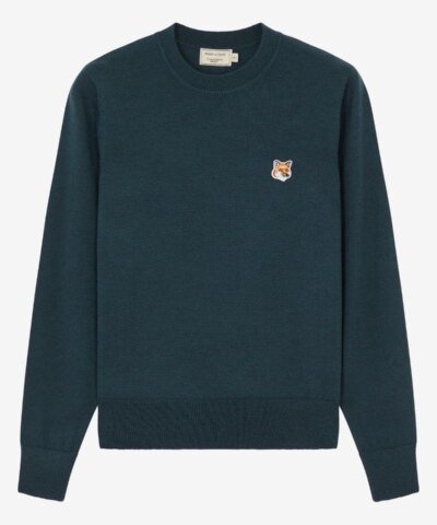 Maison Kitsuné Merinos R-Neck Pullover Fox Head Patch