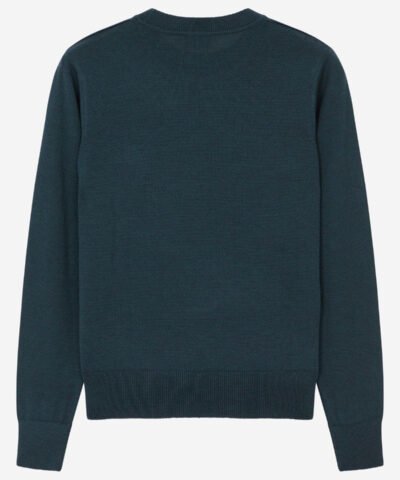 Maison Kitsuné Merinos R-Neck Pullover Fox Head Patch