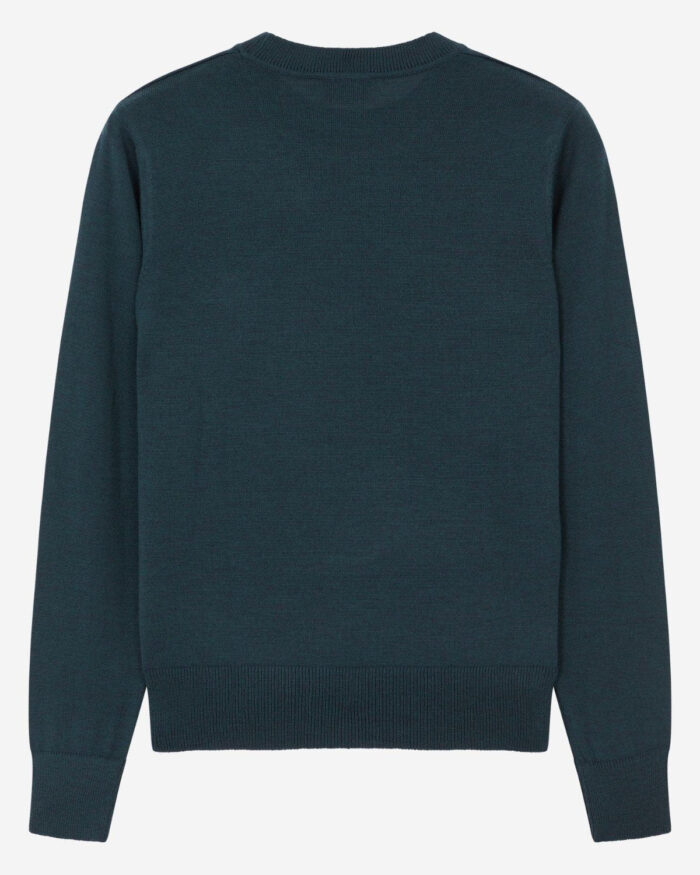 Maison Kitsuné Merinos R-Neck Pullover Fox Head Patch