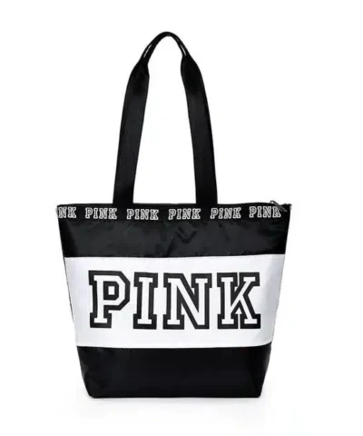 Pink Large Nylon Weekender Tote