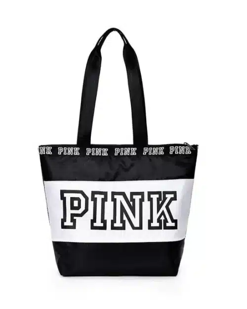 Pink Large Nylon Weekender Tote