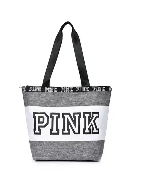 Pink Large Nylon Weekender Tote