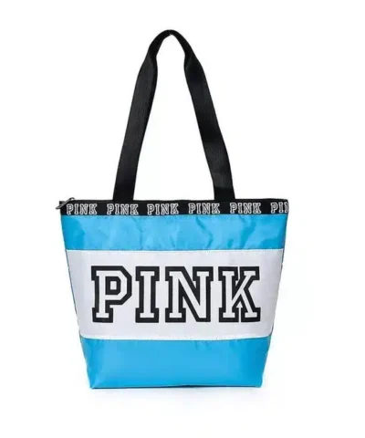 Pink Large Nylon Weekender Tote