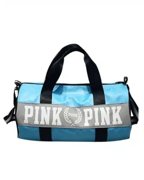 Pink Large Nylon Weekender Duffel Bag