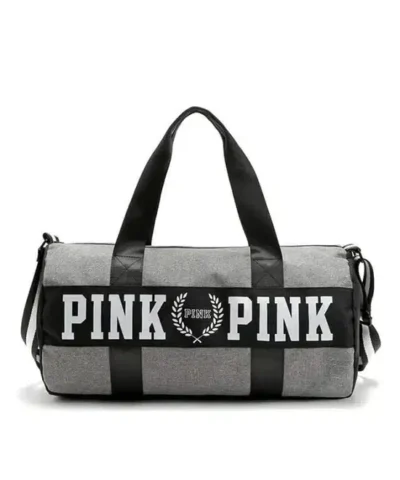 Pink Large Nylon Weekender Duffel Bag