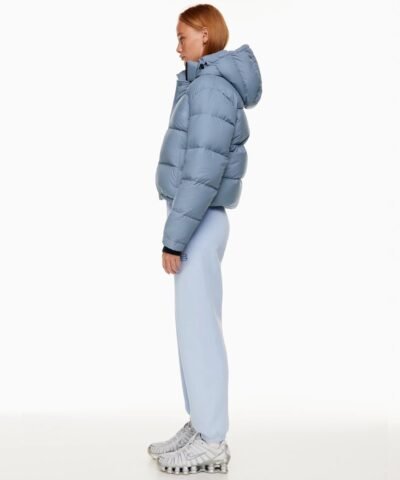 Aritzia The Super Puff™ Blue Shorty Cropped Goose-Down Puffer Jacket