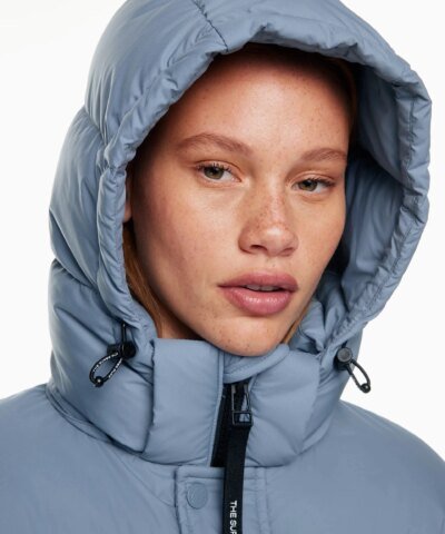 Aritzia The Super Puff™ Blue Shorty Cropped Goose-Down Puffer Jacket