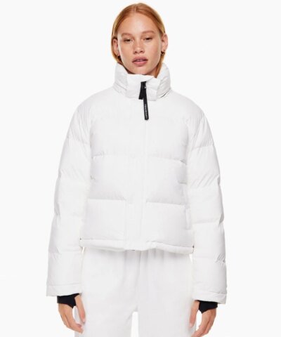 Aritzia The Super Puff™ White Shorty Cropped Goose-Down Puffer Jacket