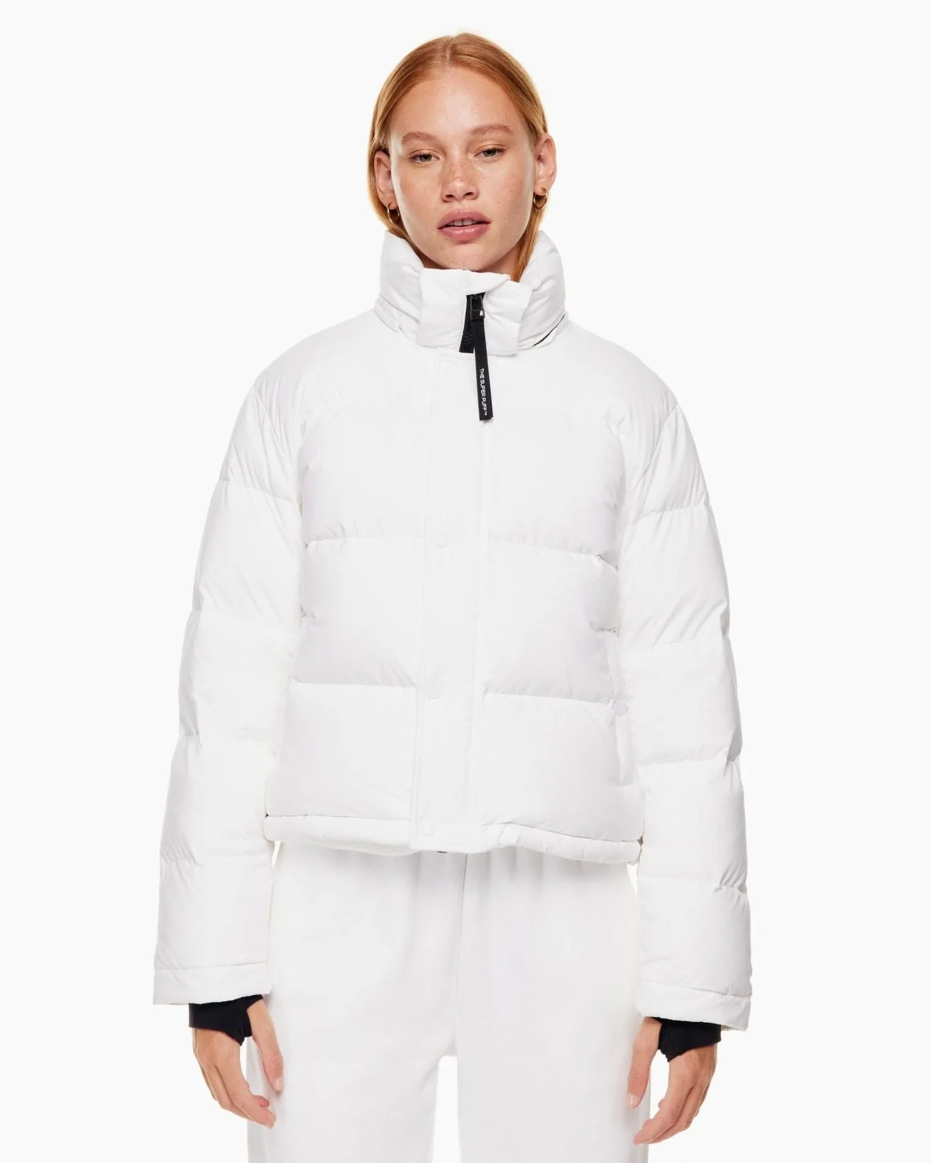 Aritzia The Super Puff™ White Shorty Cropped Goose-Down Puffer Jacket