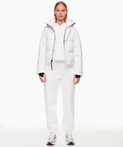 Aritzia The Super Puff™ White Shorty Cropped Goose-Down Puffer Jacket