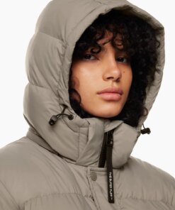 Aritzia The Super Puff™ Taupe Shorty Cropped Goose-Down Puffer Jacket