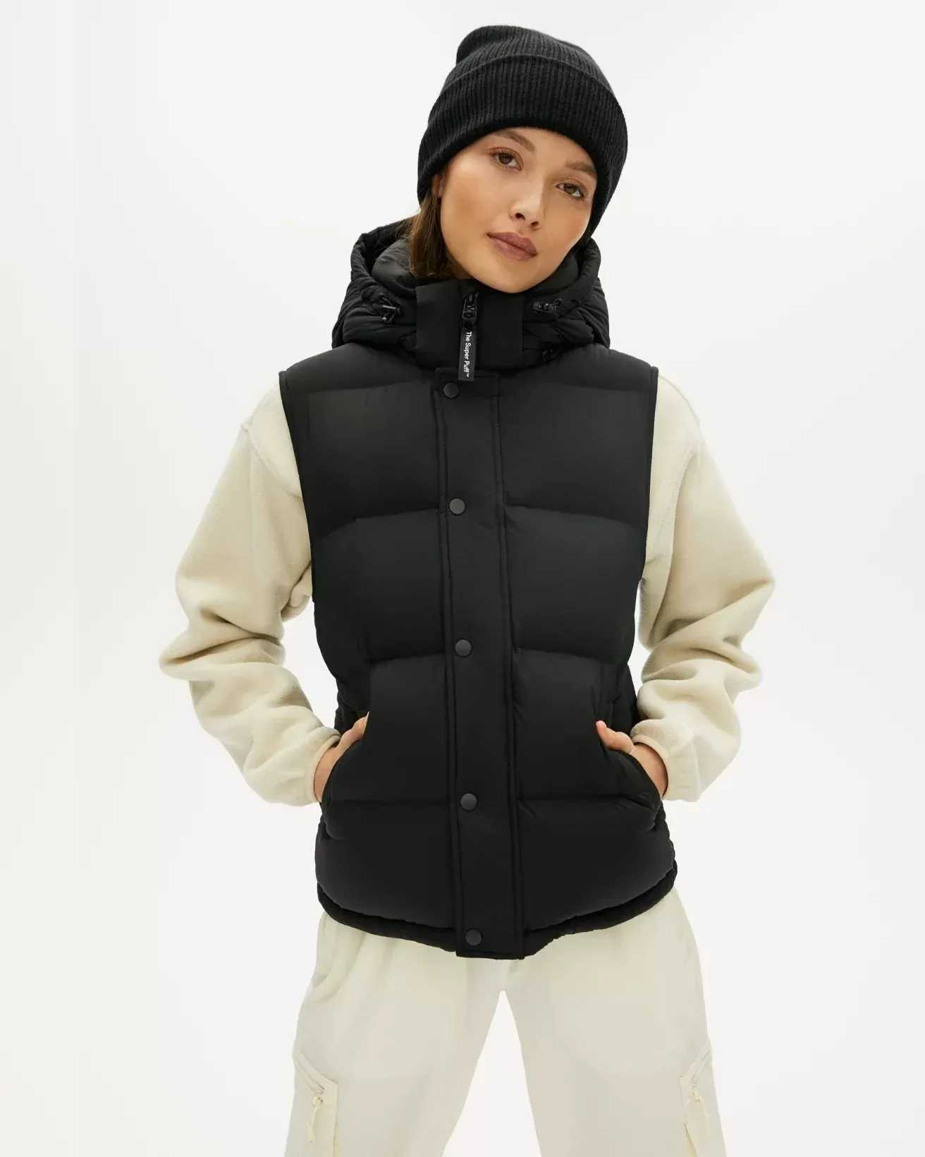 Aritzia Tna The Super Puff™ Black Vest Goose-Down Puffer Vest