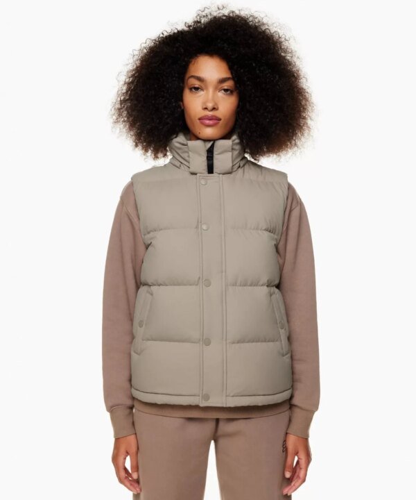 Aritzia Tna The Super Puff™ Taupe Vest Goose-Down Puffer Vest