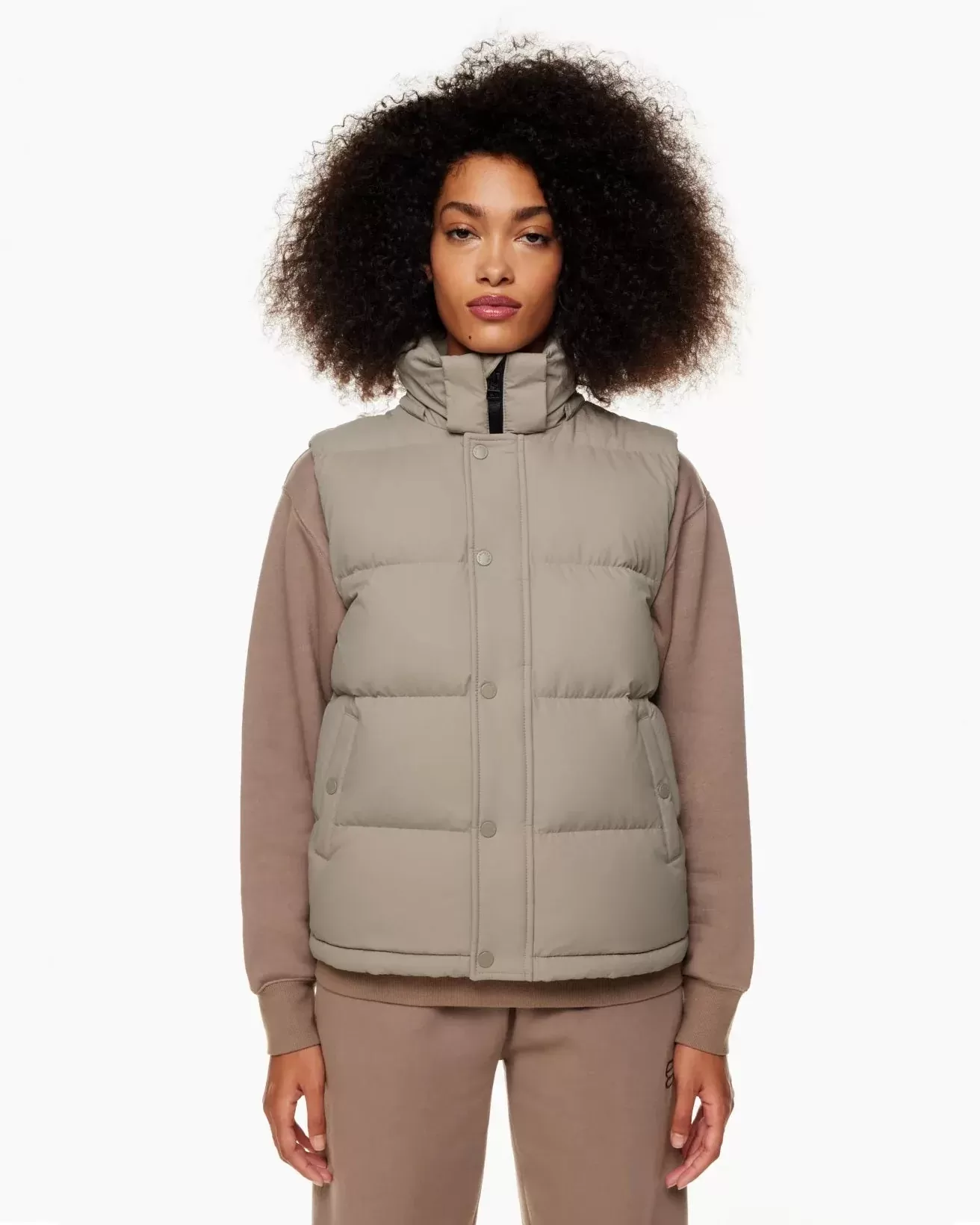 Aritzia Tna The Super Puff™ Taupe Vest Goose-Down Puffer Vest