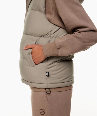 Aritzia Tna The Super Puff™ Taupe Vest Goose-Down Puffer Vest