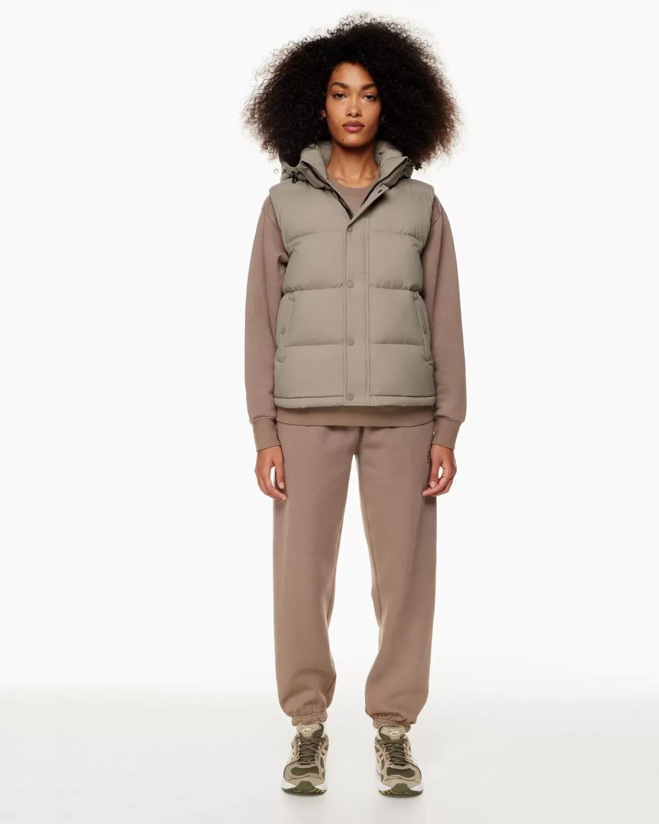 Aritzia Tna The Super Puff™ Taupe Vest Goose-Down Puffer Vest