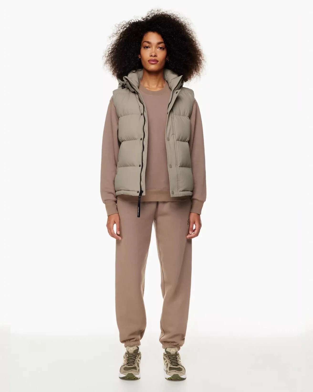 Aritzia Tna The Super Puff™ Taupe Vest Goose-Down Puffer Vest
