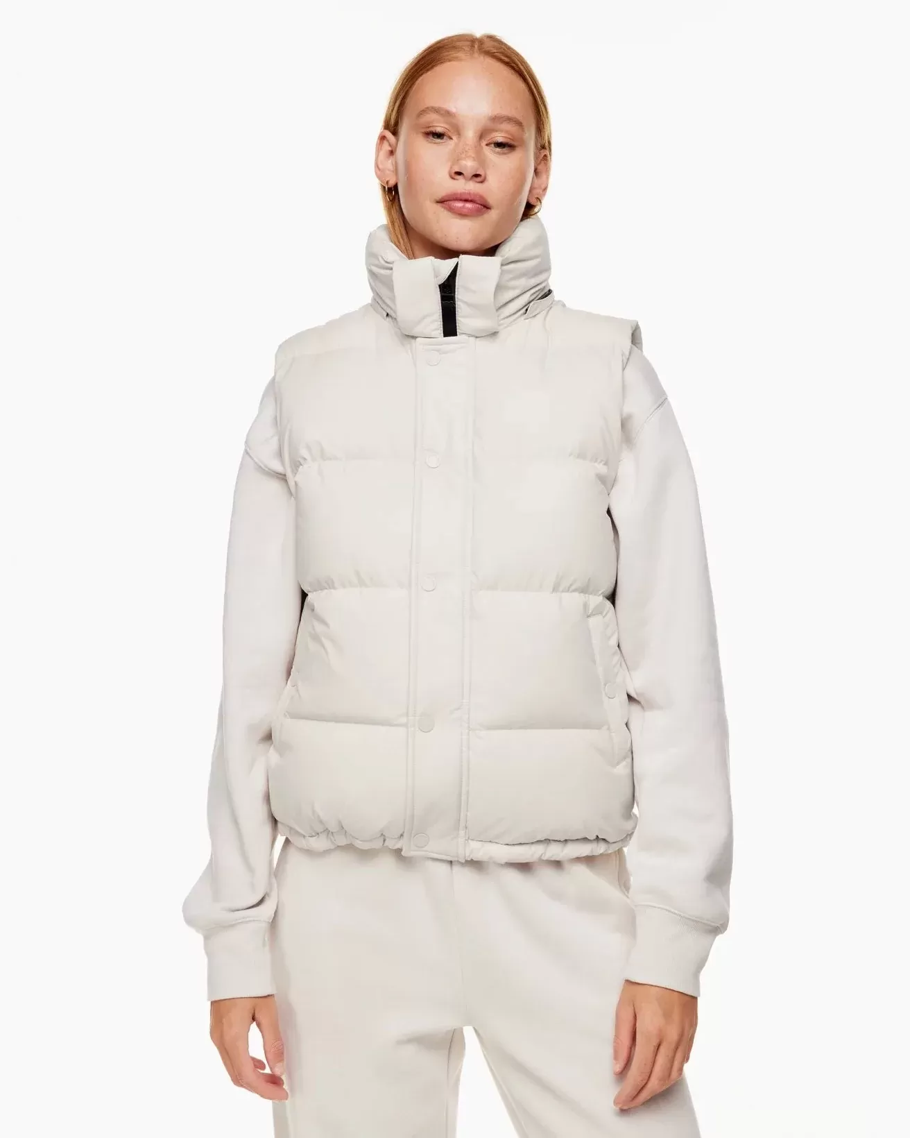 Aritzia Tna The Super Puff™ Matte Pearl Vest Goose-Down Puffer Vest