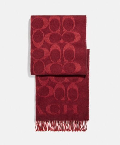 Coach Signature Oversized Muffler. 1941 Red