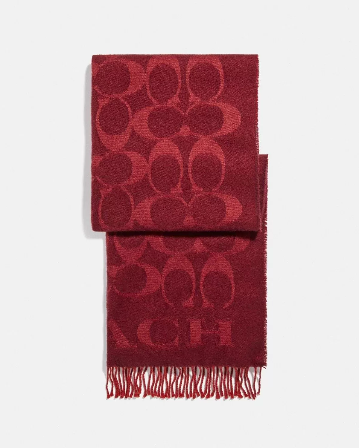 Coach Signature Oversized Muffler. 1941 Red