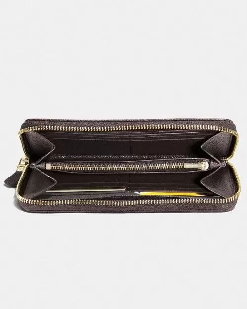 Coach Accordion Zip Wallet In Signature Jacquard