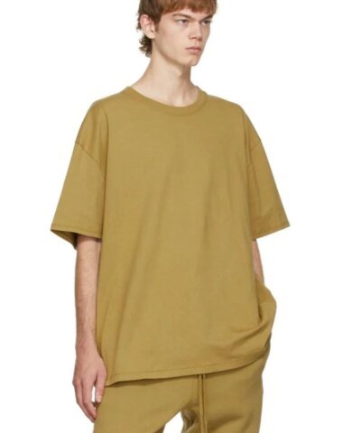 Fear Of God Essentials Summer Back Logo Tee In Amber