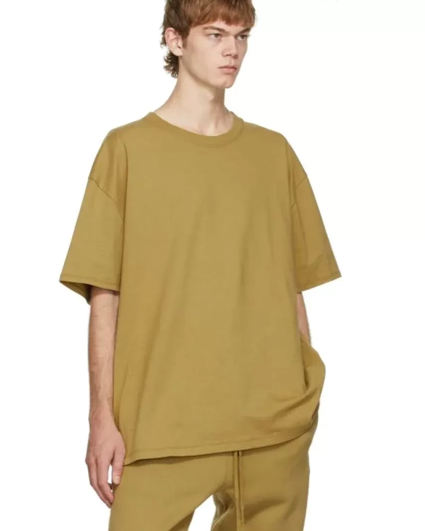 Fear Of God Essentials Summer Back Logo Tee In Amber