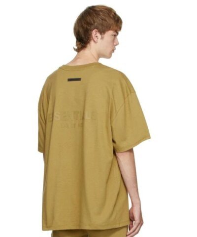 Fear Of God Essentials Summer Back Logo Tee In Amber