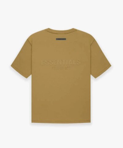 Fear Of God Essentials Summer Back Logo Tee In Amber