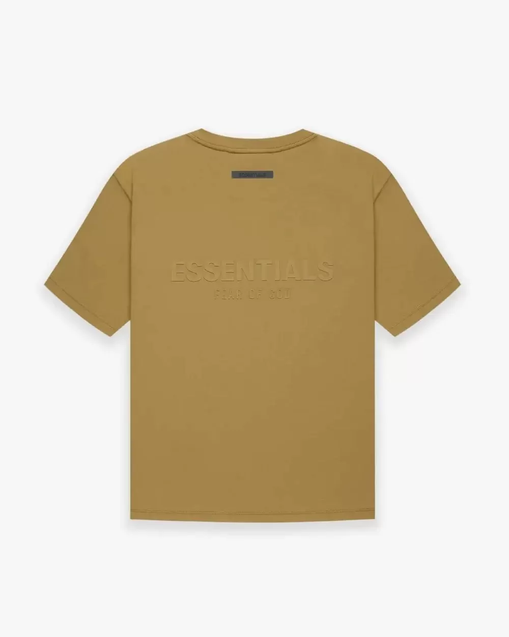 Fear Of God Essentials Summer Back Logo Tee In Amber