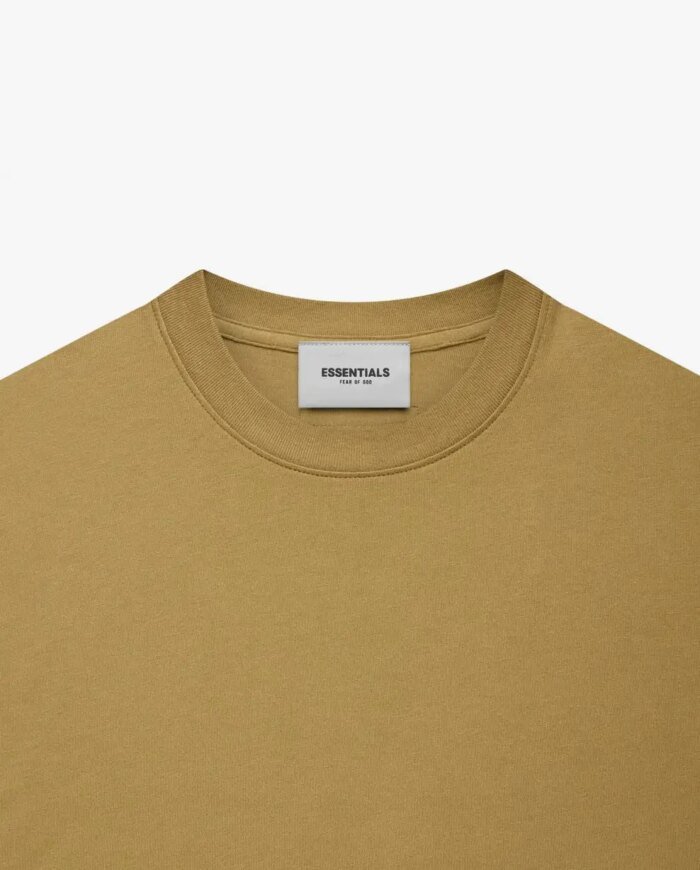 Fear Of God Essentials Summer Back Logo Tee In Amber