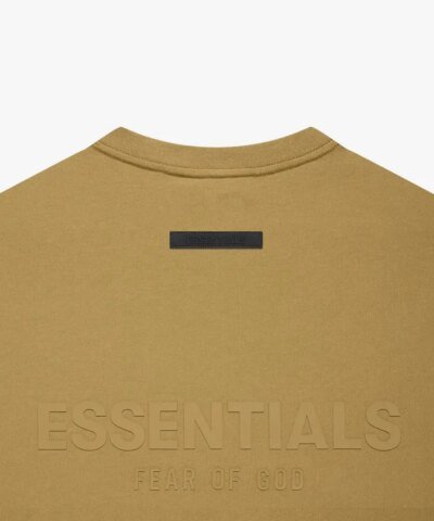Fear Of God Essentials Summer Back Logo Tee In Amber